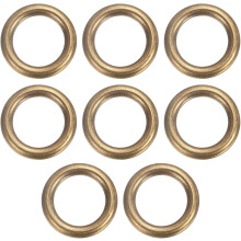 8Pcs H59 Brass O Ring, 0.79" OD. 0.55" Thickness Brass Seamless Welded Circle Loop Round Ring Buckles for Luggage Webbing Craft DIY Decoration Accesso