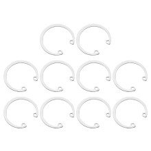 10Pcs 42mm Internal Retaining Ring Circlip, 304 Stainless Steel Internal Circlip Snap Rings C-Clips GB893 for Grooved Shafts Studs, Silver Tone