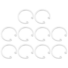 10Pcs 37mm Internal Retaining Ring Circlip, 304 Stainless Steel Internal Circlip Snap Rings C-Clips GB893 for Grooved Shafts Studs, Silver Tone