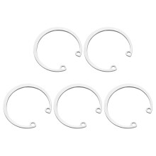 5Pcs 52mm Internal Retaining Ring Circlip, 304 Stainless Steel Internal Circlip Snap Rings C-Clips GB893 for Grooved Shafts Studs, Silver Tone