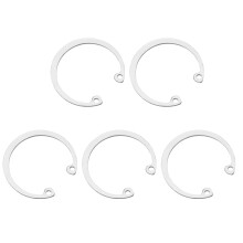 5Pcs 50mm Internal Retaining Ring Circlip, 304 Stainless Steel Internal Circlip Snap Rings C-Clips GB893 for Grooved Shafts Studs, Silver Tone