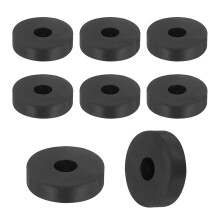 18Pcs Thick Rubber Spacer, 1-9/16 Inch OD x 15/32 Inch ID x 3/8 Inch Thickness Black Round Rubber Bushings Anti Vibration Flat Washers for Home Indust