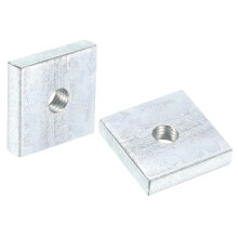200Pcs M5x18mmx4mm Square Nuts, Carbon Steel Zinc Plated Coarse Thread Square Nuts Fasteners for Home Repairs and Professional Engineering, Silver