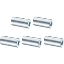 5 Pcs Galvanized Steel Spacer 3/8" Bore x 3/4" OD x 1-1/2" Length, Unthreaded Standoff Bushing Plain Finish, Round Metal Spacer Fits M12 Screws Bolts