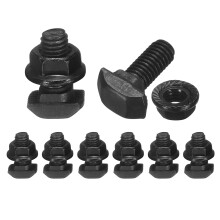 8pcs M5x12mm t Slot Drop-in Bolt, Carbon Steel Hammer Head Bolts t Shape Stud Sliding Screw with M5 Hexagon Flange Nuts for European Standard 20 Serie