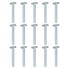 1/4"-20 T Track Bolts 2-1/4 Inch Length, 15 Pcs Drop-in Sliding T Slot Bolts Accessories for Woodworking Jigs and Fixtures, Silver
