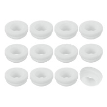 12Pcs Rubber Grommets, Mount Dia 17mm ID 13mm Snap Firewall Hole Plug, Anti-Scratch Hole Cover Plug for Electrical Box Cable Wiring, White