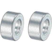 2 Pcs Galvanized Steel Spacer 3/8" Bore x 3/4" OD x 3/8" Length, Unthreaded Standoff Bushing Plain Finish, Round Metal Spacer Fits M12 Screws Bolts