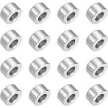 16Pcs 304 Stainless Steel Spacer 1/2" OD x 1/4" ID x 1/4" Length(12x7x7mm) Screw Standoff Bushing Plain Finish Unthreaded Round Metal Spacer for M7 Sc