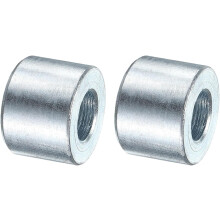 2 Pcs Galvanized Steel Spacer 3/8" Bore x 3/4" OD x 1/2" Length, Unthreaded Standoff Bushing Plain Finish, Round Metal Spacer Fits M12 Screws Bolts