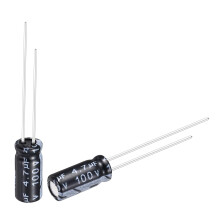 4.7uF 100V 5x11mm Electrolytic Capacitor, Radial Leads Aluminum Capacitors for TVs, LCD Monitor, VCD, 50Pcs
