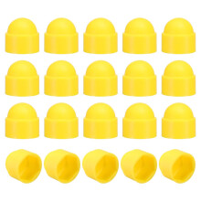 20Pcs Hex Nut Cover, M10x17x20.5mm Plastic Dome Nut Protection Cap Hex Screws Bolt Covers for Indoor Outdoor Furniture Automotive Bolts Decoration, Ye