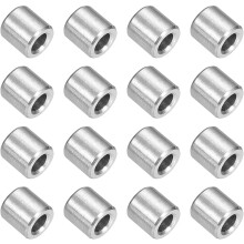 16Pcs 304 Stainless Steel Spacer 1/4" OD x 1/8" ID x 1/4" Length(6x3x7mm) Screw Standoff Bushing Plain Finish Unthreaded Round Metal Spacer for M3 Scr