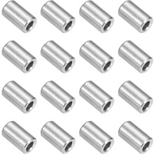 16Pcs 304 Stainless Steel Spacer 1/4" OD x 1/8" ID x 7/16" Length(6x3x11mm) Screw Standoff Bushing Plain Finish Unthreaded Round Metal Spacer for M3 S