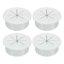 4 Pcs Desk Grommet, 2.09 inch 53mm Desk Cable Hole Cover Wire Hole Insert for Home Office Table Cabinet Cord Organizer, Gray