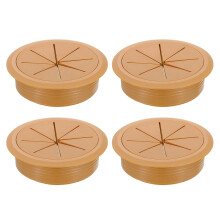 4 Pcs Desk Grommet, 3.15 inch 80mm Desk Cable Hole Cover Wire Hole Insert for Home Office Table Cabinet Cord Organizer, Brown