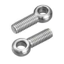 4Pcs M8 x 25mm Lifting Eye Bolts, 304 Stainless Steel Machinery Shoulder Swing Bolt Lifting Ring Eyebolt for Pipeline Gate Valves, Building Steel Pipe