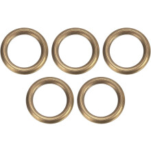 5Pcs H59 Brass O Ring, 0.98" OD. 0.71" Thickness Brass Seamless Welded Circle Loop Round Ring Buckles for Luggage Webbing Craft DIY Decoration Accesso