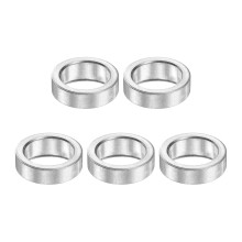 5Pcs Aluminum Spacer 3/8" OD x 1/4" ID x 1/8" Length Screw Standoff Bushing Plain Finish Unthreaded Round Metal Spacer for Screws Bolts and Rods, Silv