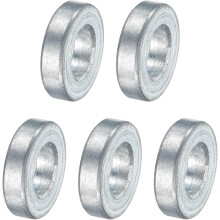 5 Pcs Galvanized Steel Spacer 3/8" Bore x 3/4" OD x 1/4" Length, Unthreaded Standoff Bushing Plain Finish, Round Metal Spacer Fits M12 Screws Bolts