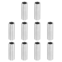 10Pcs Aluminum Spacer 3/8" OD x 1/4" ID x 1-3/16" Length Screw Standoff Bushing Plain Finish Unthreaded Round Metal Spacer for Screws Bolts and Rods,