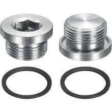 2Pcs M30x2 Inner Hex Head Pipe Fitting Plug, Universal Carbon Steel Thread Socket Plug with Black O-Ring for Terminate Pipe Ends or Replacement Drains