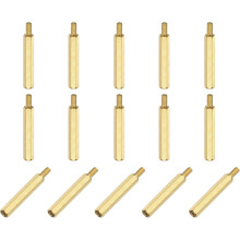 15Pcs Male to Female Thread Spacer Screws, M3 x 25mm + 6mm Brass Hex Standoff Screws PCB Motherboard for Drone Quadcopter, Computer and Circuit Board