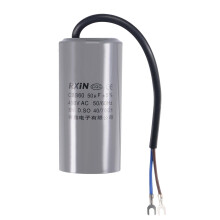 CBB60 Run Capacitor 50uF 450V AC 2 Wires 50/60Hz Cylinder 105x50mm with Terminal for Air Compressor Water Pump Motor