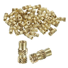 Knurled Insert Nuts, 130pcs M2 x 8mm Length x 3.5mm OD 3D Printing Brass Nuts Female Threaded Inserts Brass Heat Set Insert Embedment Nut
