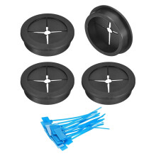 4Pcs Cable Cord Grommet, 1-3/4"(45mm) Rubber Desk Grommets Wire Pass Through Hole Cover with Marked Cable Ties for Home Office Cable Wire Protection,