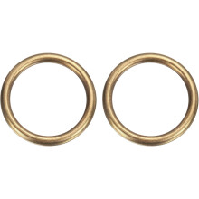 2Pcs H59 Brass O Ring, 1.97" OD. 1.57" Thickness Brass Seamless Welded Circle Loop Round Ring Buckles for Luggage Webbing Craft DIY Decoration Accesso