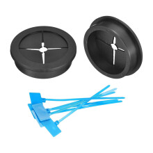 2Pcs Cable Cord Grommet, 1-3/4"(45mm) Rubber Desk Grommets Wire Pass Through Hole Cover with Marked Cable Ties for Home Office Cable Wire Protection,