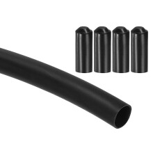 6.56 ft 4:1 Ratio Heat Shrink Tubing, 0.31" ID Wire Heat Shrink Tube with End Cap, Waterproof Tubing Adhesive Shrinkable Wire Wrap Tube for Cable Seal