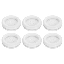 6Pcs Rubber Grommets 1-5/8" (42mm) Drill Hole, 1-3/8" (35mm) ID Double Sided Hole Plugs Ring Gasket for Firewall Cable Wire Protecting, White
