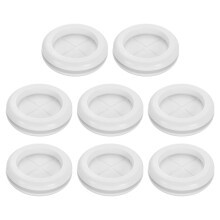 8Pcs Rubber Grommets 1-1/2" (38mm) Drill Hole, 1-3/16" (30mm) ID Double Sided Hole Plugs Ring Gasket for Firewall Cable Wire Protecting, White