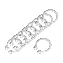 17mm External Circlips C-Clip Retaining Shaft Snap Rings 304 Stainless Steel 50pcs