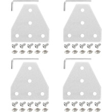 4Set 2020 Corner Bracket Plate, T-Slot Aluminum Extrusion Connector, Outside Joint Plate with Screws for 2020 Series Aluminum Profile 3D Printer Frame