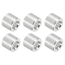 6Pcs Aluminum Spacer, 9/32" OD x 3/16" ID x 1/4" Length Unthreaded Screw Standoff Bushing, Plain Finish Round Metal Spacer for Screws, Bolts and Rods,