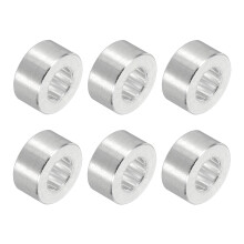 6Pcs Aluminum Spacer, 3/8" OD x 3/16" ID x 3/16" Length Unthreaded Screw Standoff Bushing, Plain Finish Round Metal Spacer for Screws, Bolts and Rods,