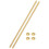 2 Sets Brass Fully Threaded Rod, M6x1mm Pitch Right Hand Threads Studs with Solid Brass Hex Nuts, 200mm/8 Long Threaded Screw Rods Fasteners for Ancho 1