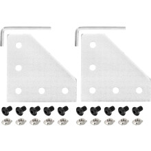 2Set 2020 Corner Bracket Plate, L-Slot Aluminum Extrusion Connector, Outside Joint Plate with Screws for 2020 Series Aluminum Profile 3D Printer Frame