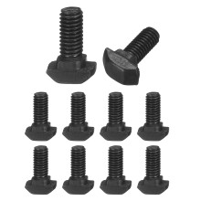 10pcs M5x12mm t Slot Drop-in Bolt, Carbon Steel Hammer Head Bolts t Shape Stud Sliding Screw for European Standard 20 Series Aluminum Profile
