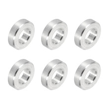 6Pcs Aluminum Spacer, 3/8" OD x 3/16" ID x 1/8" Length Unthreaded Screw Standoff Bushing, Plain Finish Round Metal Spacer for Screws, Bolts and Rods,