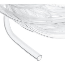 Clear PVC Tubing, 4mm ID x 6mm OD - 15ft PVC Tube Lightweight Vinyl Hose, Transparent Flexible Plastic Water Tubing for Air Oil Water Transfer Aquariu