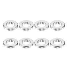 8Pcs Aluminum Spacer 3/4" OD x 3/8" ID x 1/8" Length Screw Standoff Bushing Plain Finish Unthreaded Round Metal Spacer for Screws Bolts and Rods, Silv