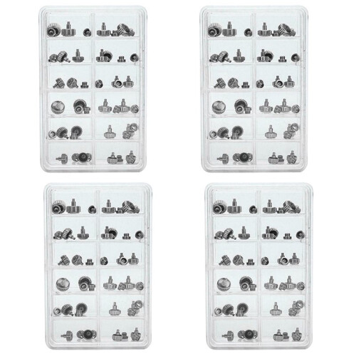 192PCS Watch Crowns Watch Waterproof Replacement Assorted Repair Tools with Box