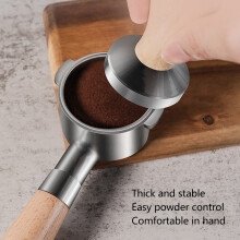 58mm Kaffeeverteiler Holzgriff Edelstahl