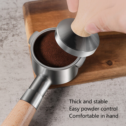 58mm Kaffeeverteiler Holzgriff Edelstahl