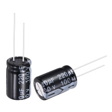 220uF 100V 13x21mm Electrolytic Capacitor, Radial Leads Aluminum Capacitors for TVs, LCD Monitor, VCD, 10Pcs
