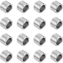 16Pcs 304 Stainless Steel Spacer 3/8" OD x 1/4" ID x 1/4" Length(10x7x7mm) Screw Standoff Bushing Plain Finish Unthreaded Round Metal Spacer for M7 Sc